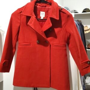 Red Wool Pea coat